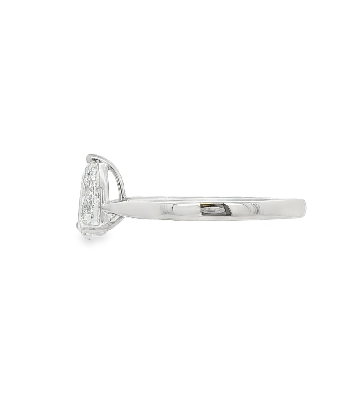 Pear Cut 1.01ct Diamond, Platinum Ring