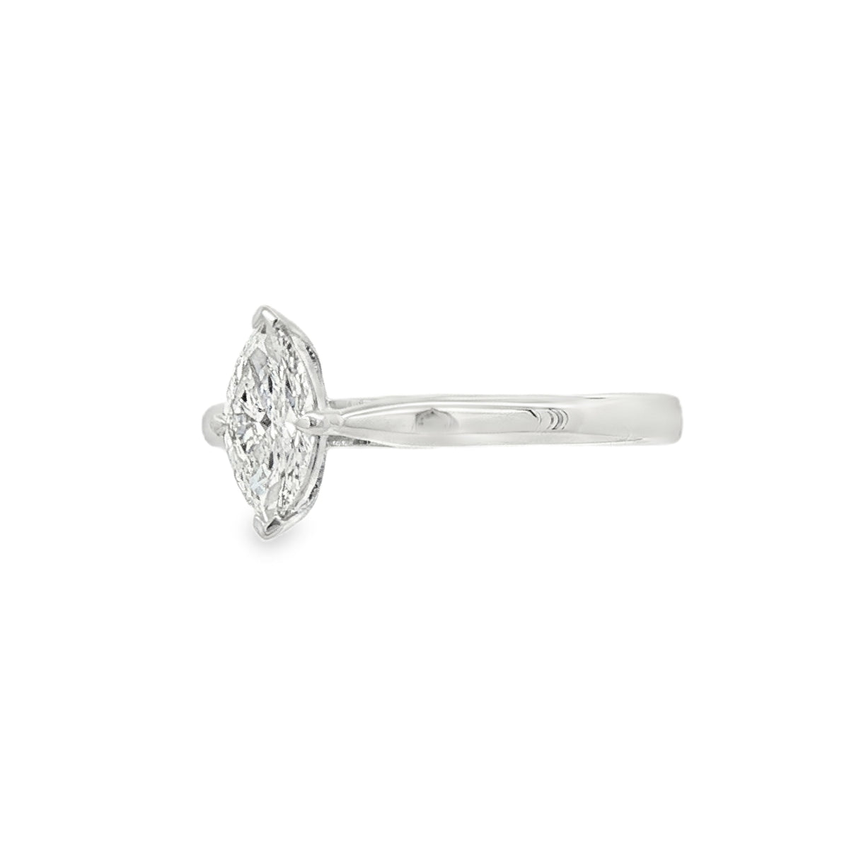 Marquise Cut 0.51ct Diamond, Platinum Ring