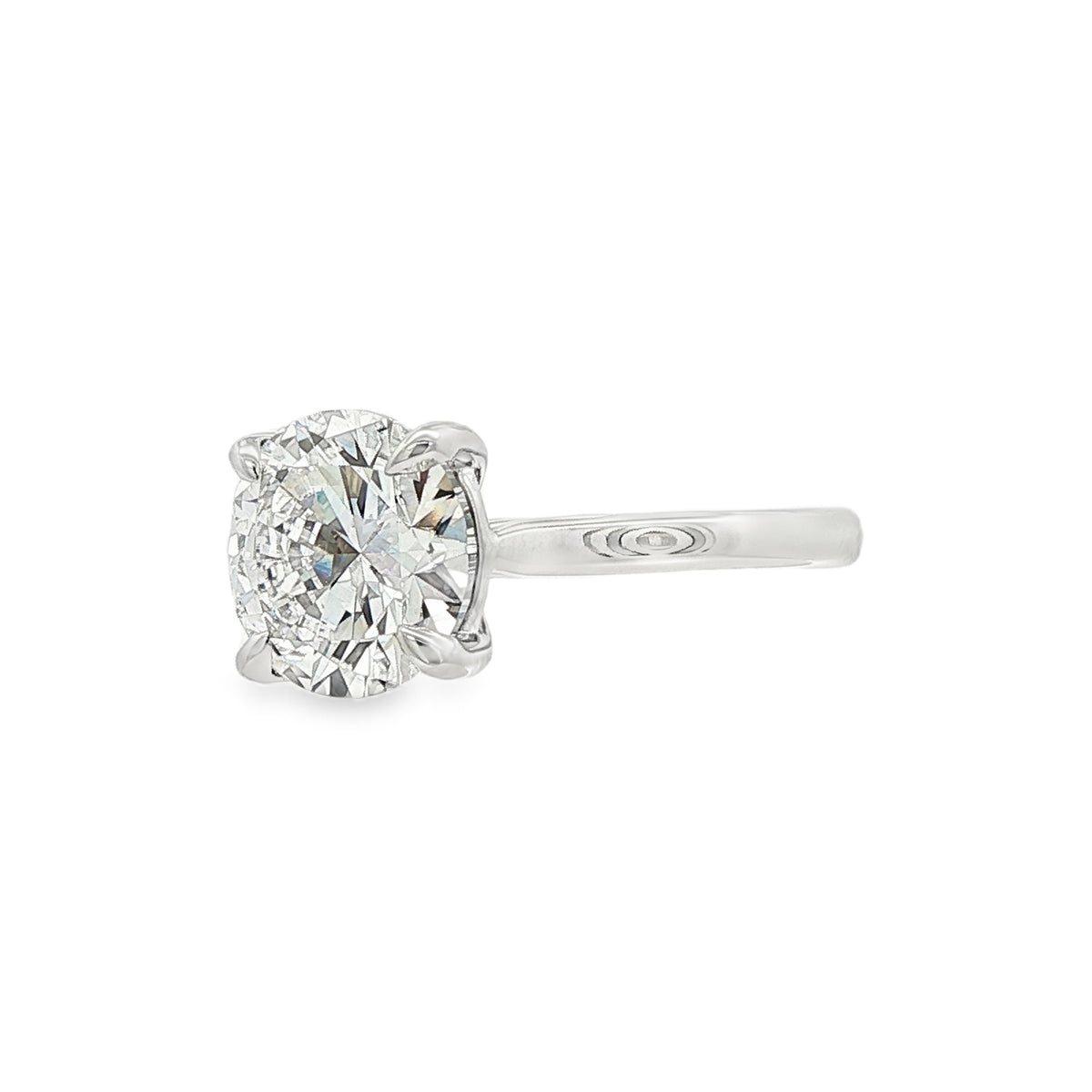 Round Brilliant Cut 3.00ct Lab Grown Diamond, Platinum Ring