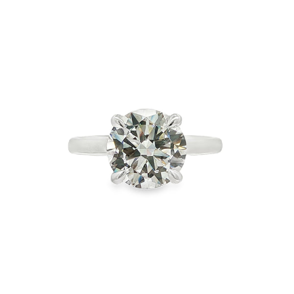Round Brilliant Cut 3.00ct Lab Grown Diamond, Platinum Ring