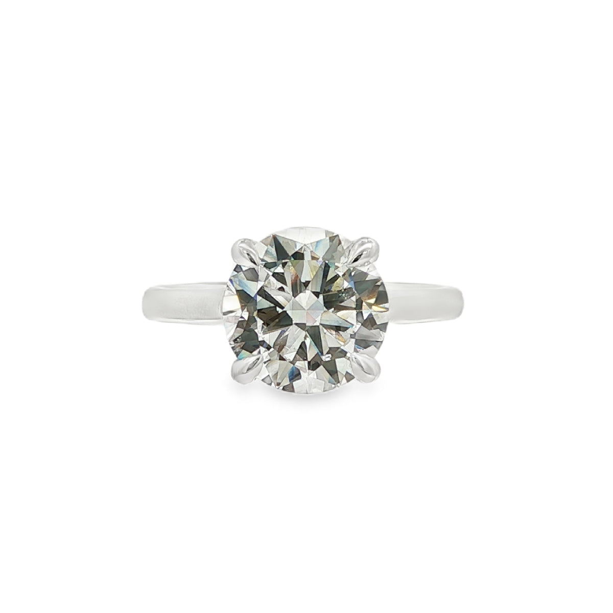Round Brilliant Cut 3.00ct Lab Grown Diamond, Platinum Ring