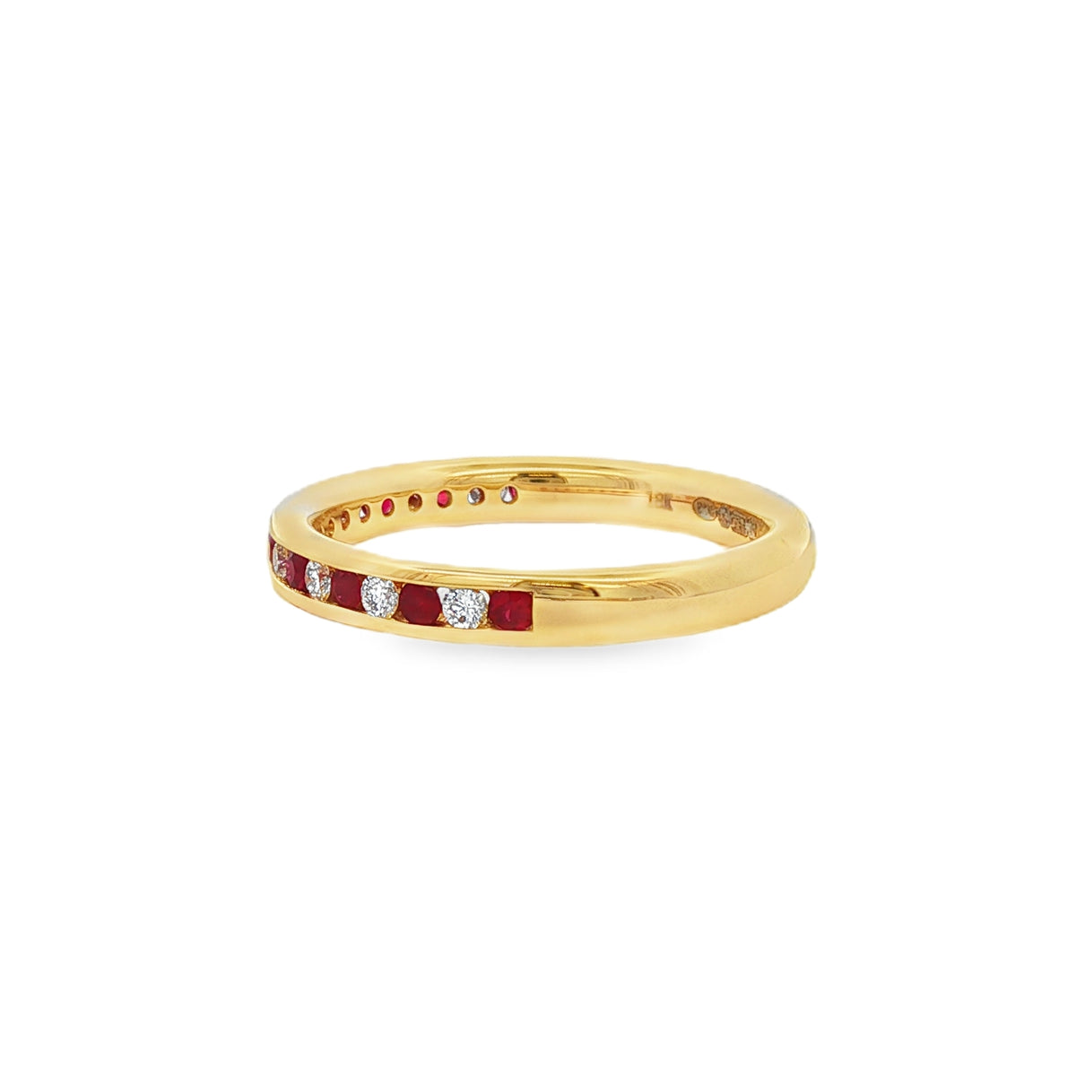 Ruby and Diamond 0.20ct, 18ct Yellow Gold Ring