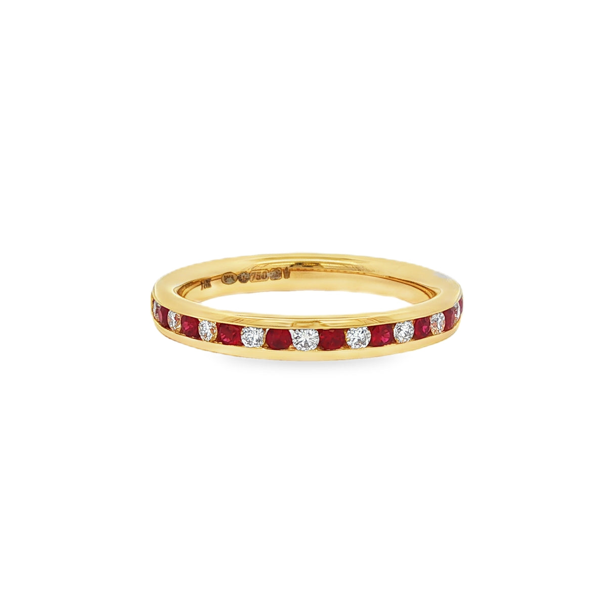 Ruby and Diamond 0.20ct, 18ct Yellow Gold Ring