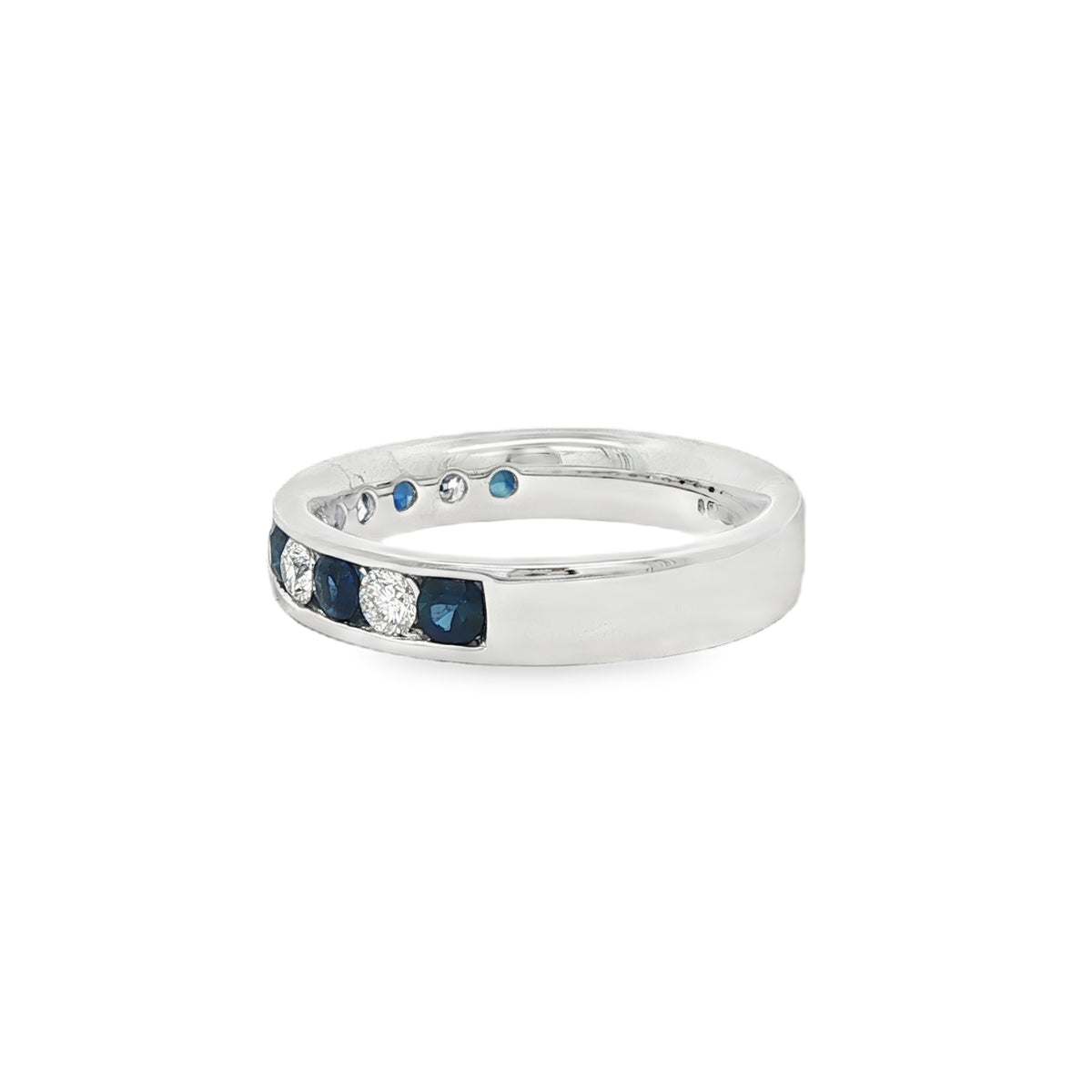 Sapphire and Diamond 0.52ct, Platinum Ring