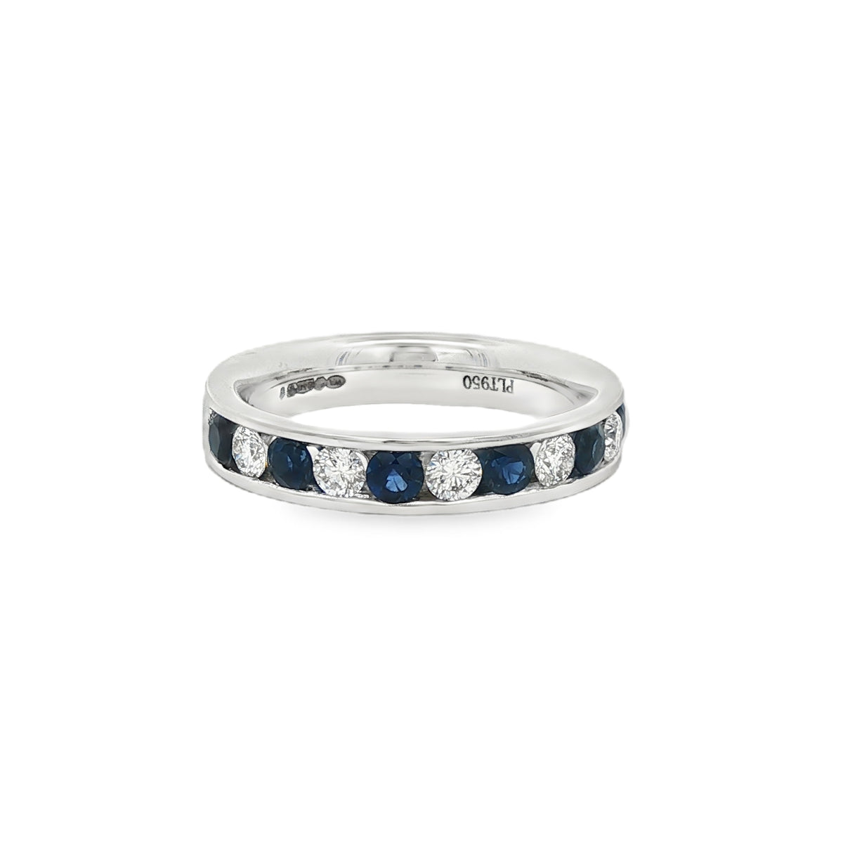 Sapphire and Diamond 0.52ct, Platinum Ring