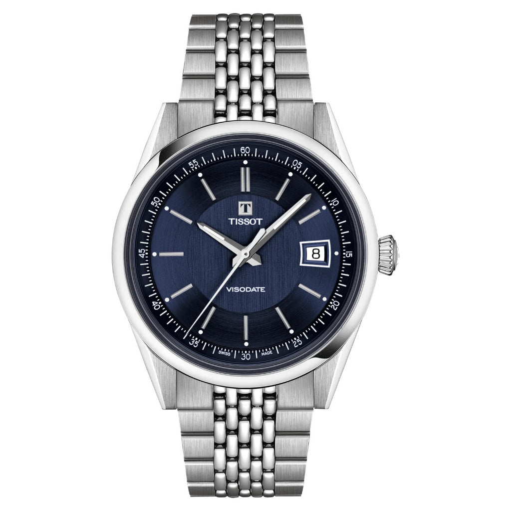 Tissot Visodate Blue Automatic 39mm Watch T1574071104100