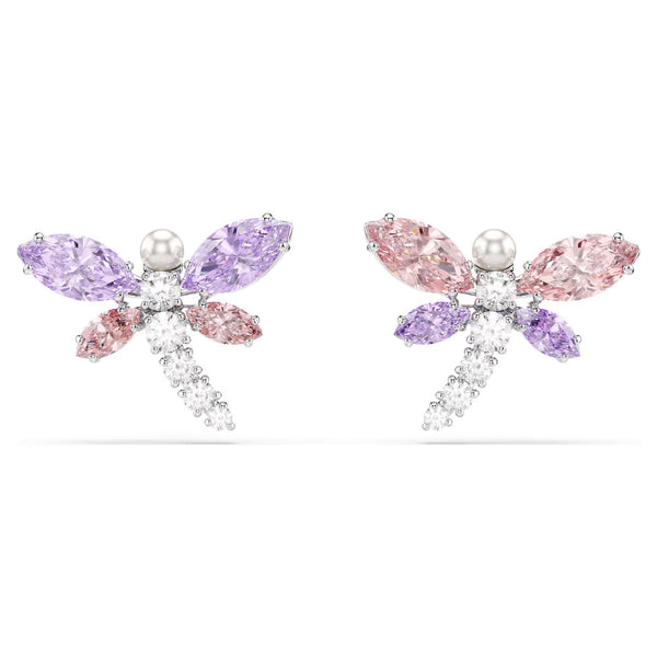 Swarovski Ariana Grande x Mixed cuts, Dragonfly, Multicoloured, Rhodium plated