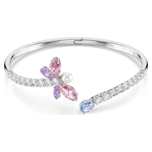Swarovski Ariana Grande x Mixed cuts, Dragonfly, Multicoloured, Rhodium plated bangle