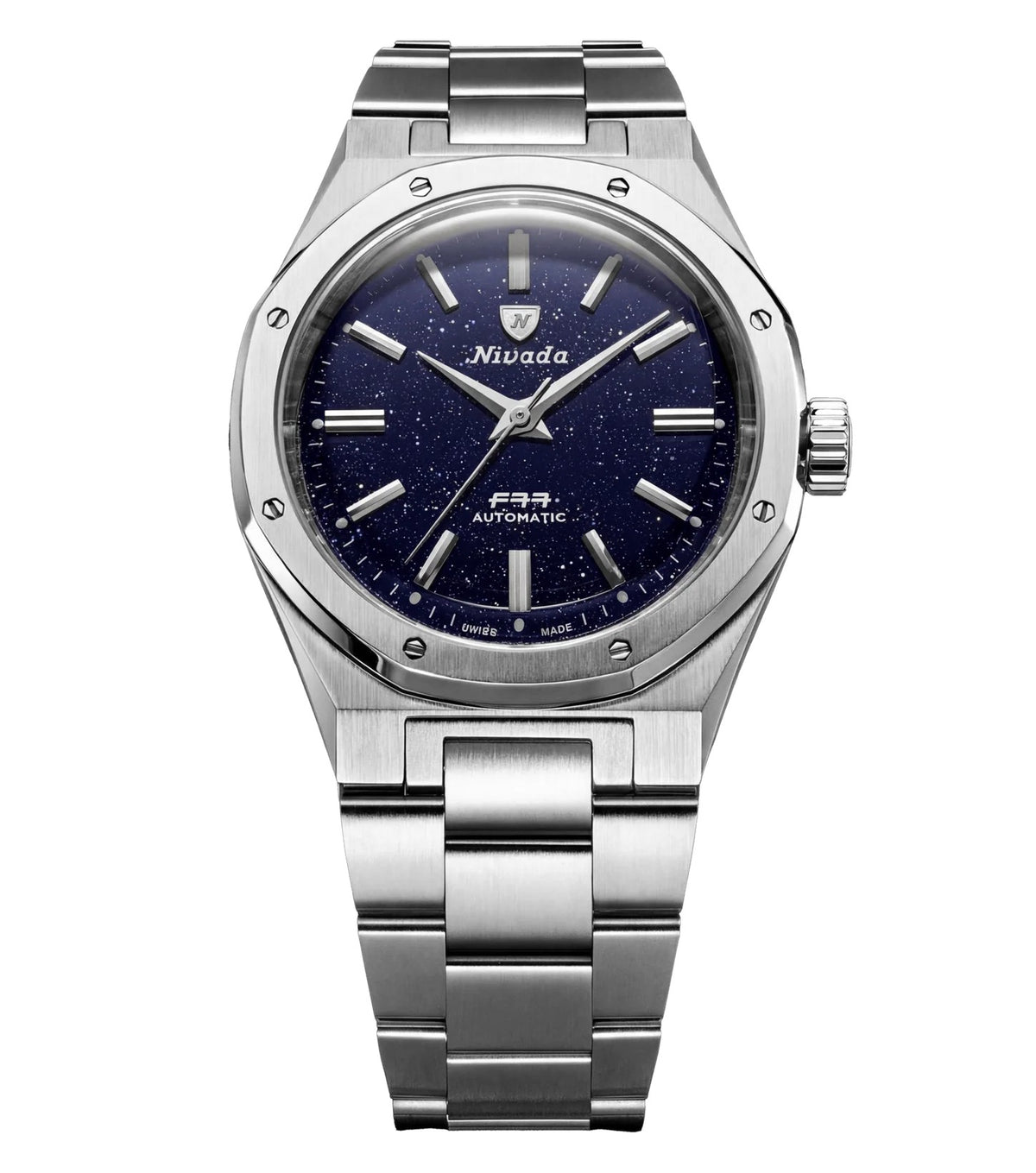 Nivada Grenchen F77 Dark Blue Aventurine MK2 38mm Watch 68047A77