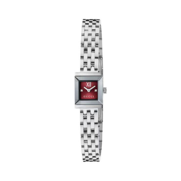 GUCCI G-Frame 14x18mm Red & Diamond Watch YA128541