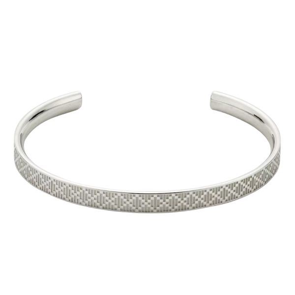 Gucci Diamante Cuff Silver Bangle