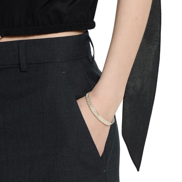 Gucci Diamante Cuff Silver Bangle
