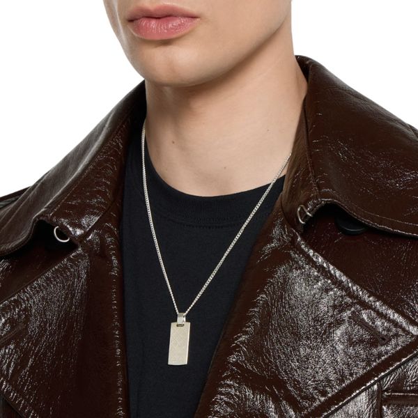 Gucci Diamante Tag Silver Pendant