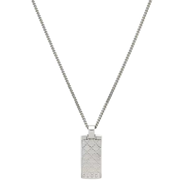Gucci Diamante Tag Silver Pendant