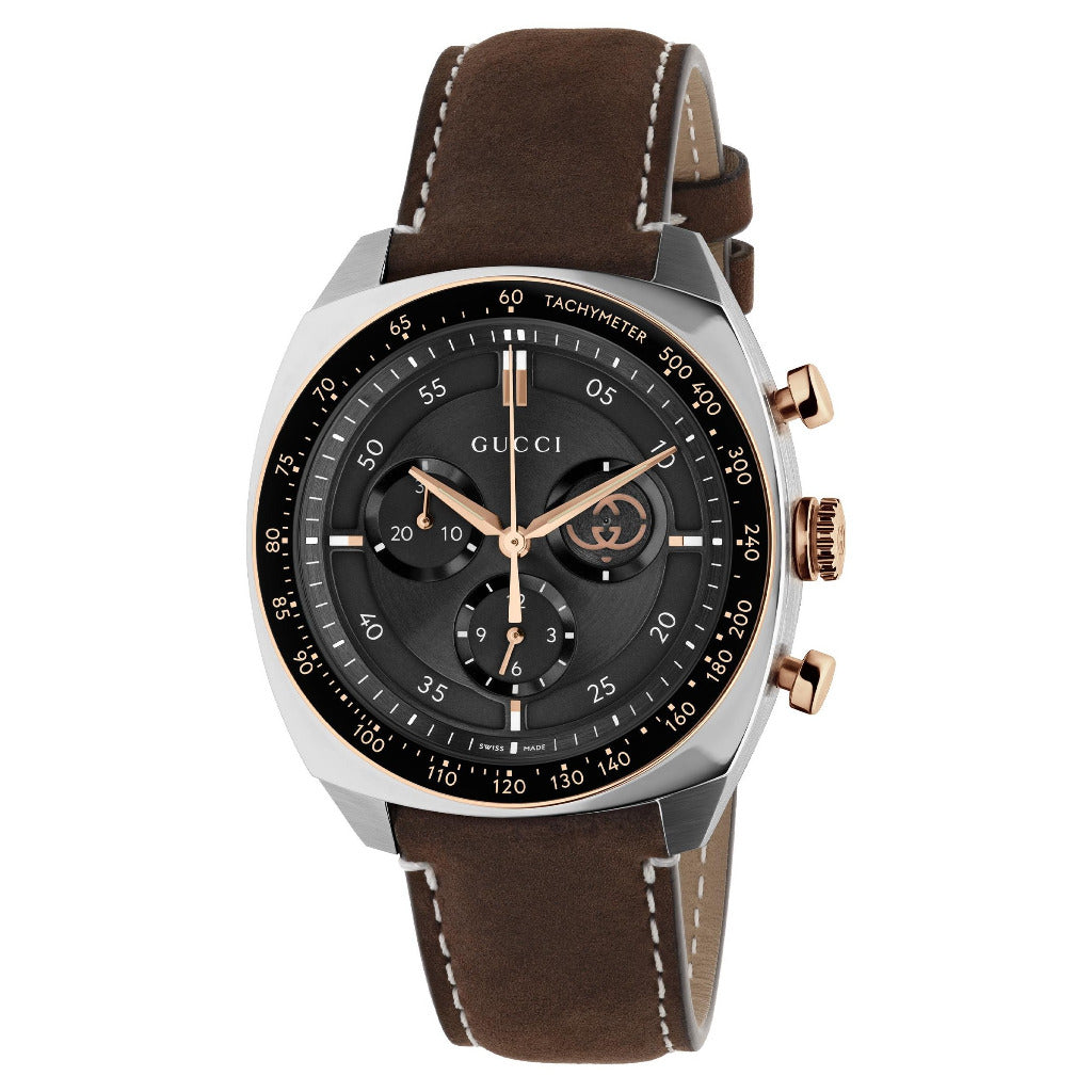 Gucci Interlocking Gents Black & Rose 41mm Watch YA142335