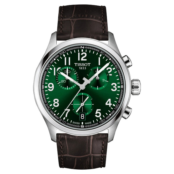 Tissot Chrono L Green 42mm Leather Strap Watch T1164171609200