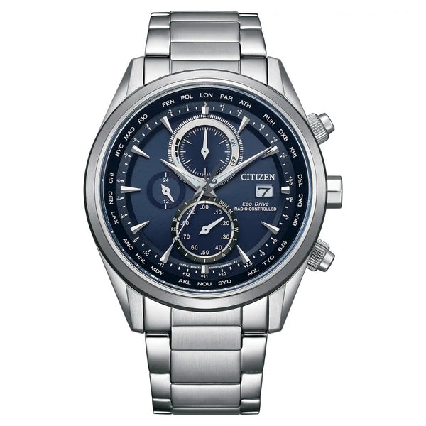 Citizen Eco-Drive World Chronograph A.T, 43mm Blue Dial Watch AT8260-85L