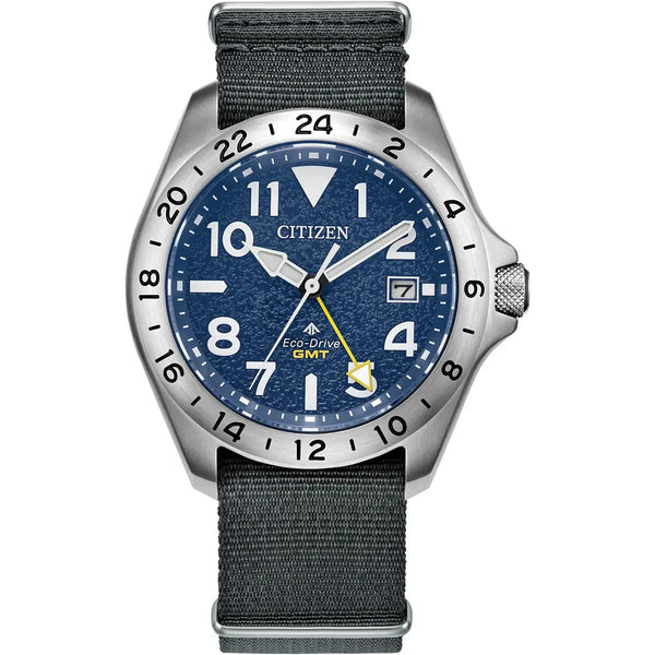 Citizen Promaster Land GMT, 39mm Blue Dial Watch BJ7150-09L
