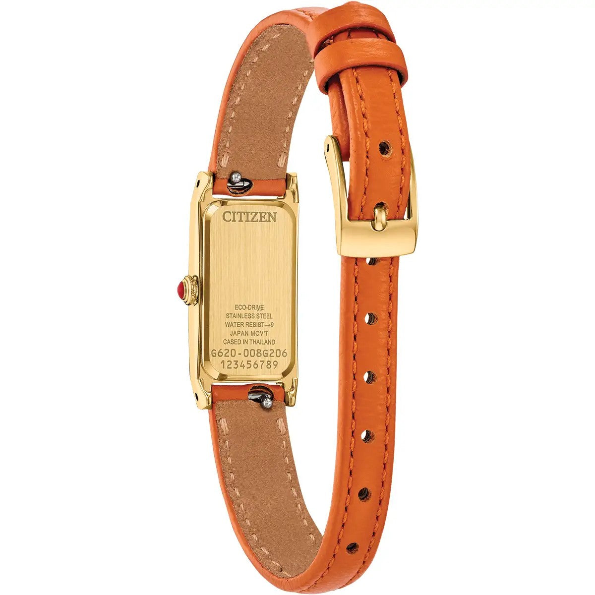 Citizen Eco-Drive Fio, 14x30mm Gold & Orange Watch EG7122-04A