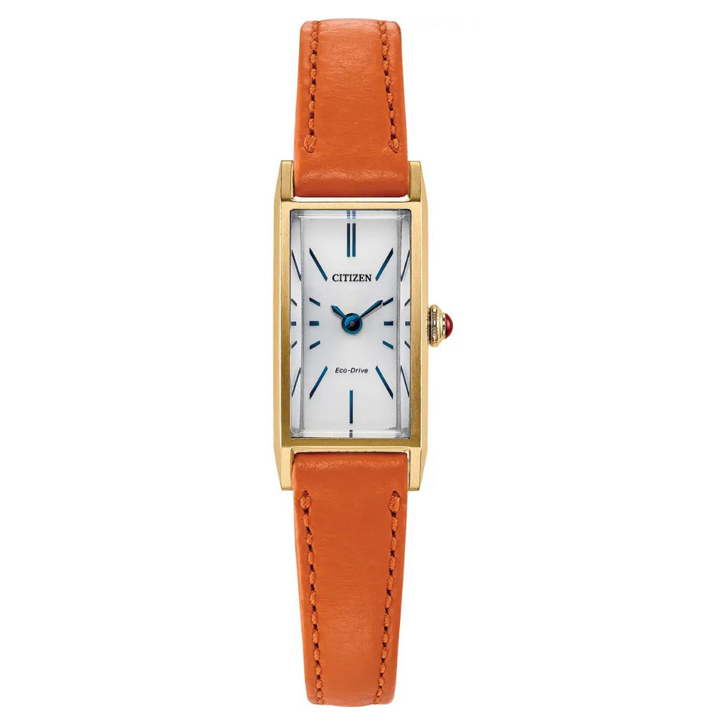 Citizen Eco-Drive Fio, 14x30mm Gold & Orange Watch EG7122-04A