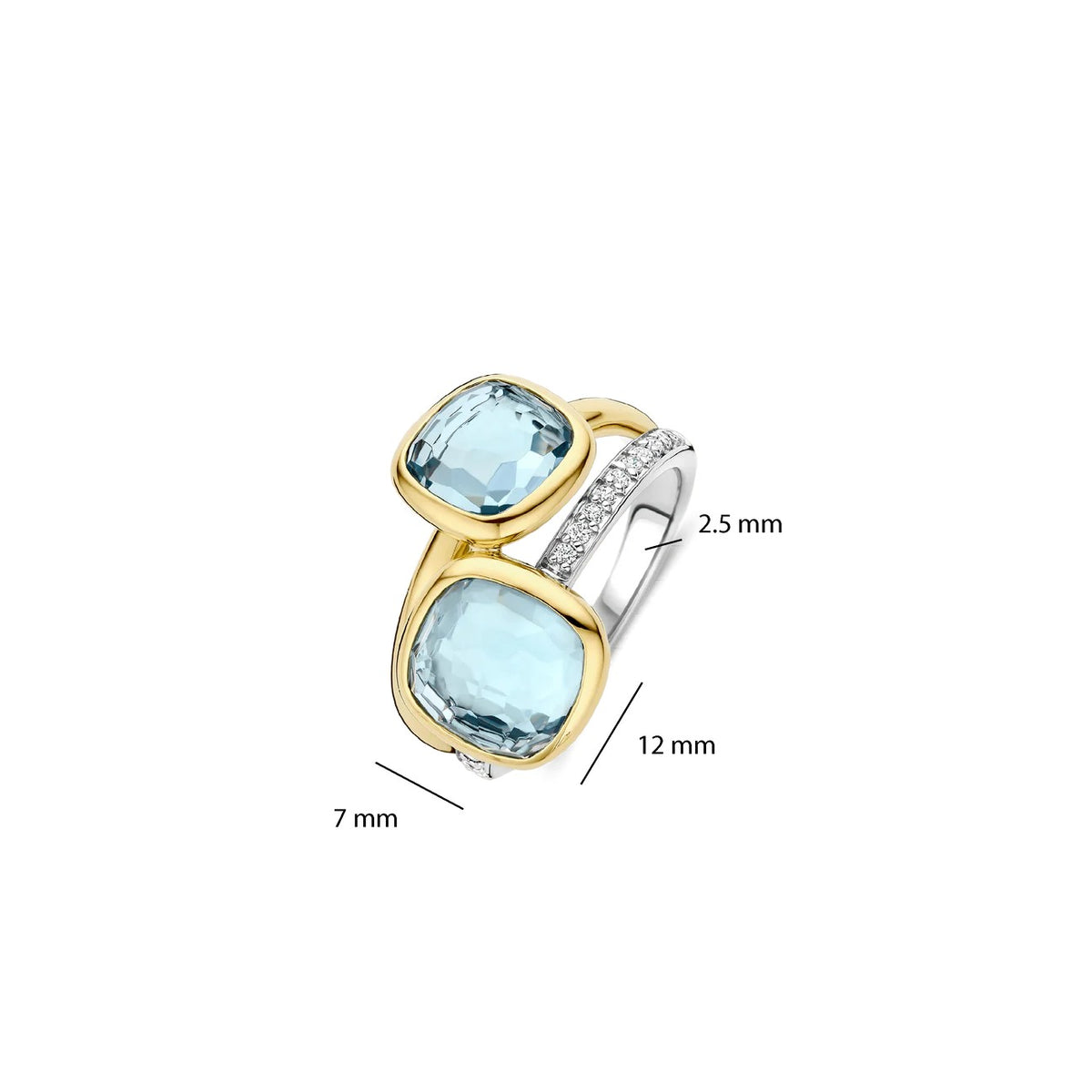 Ti-Sento Double Cushion Ring