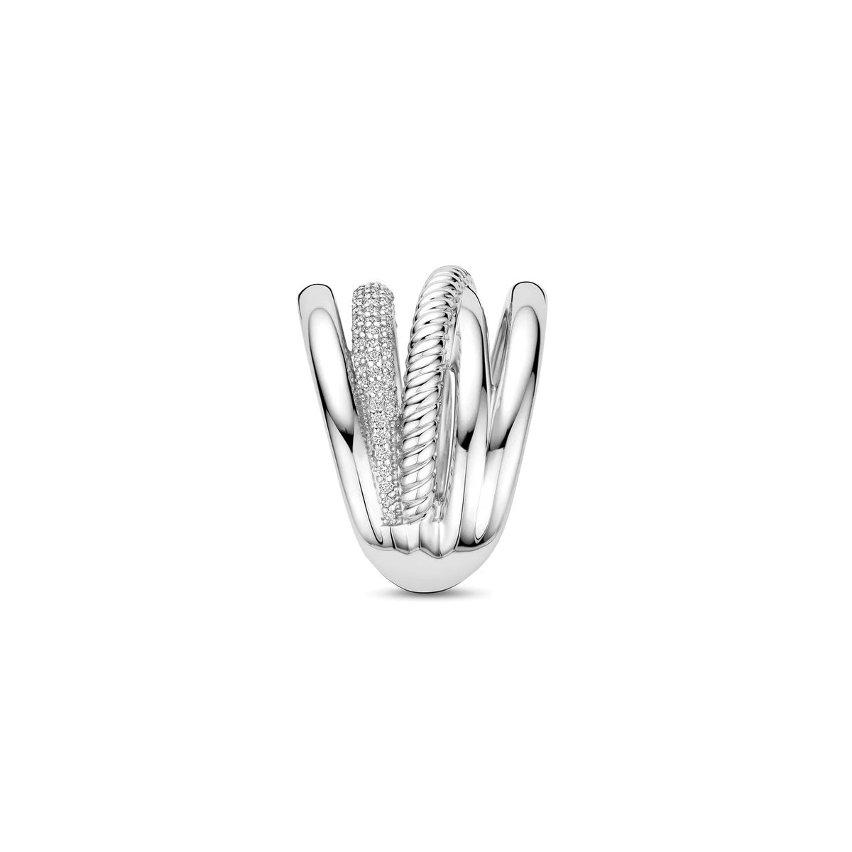 Ti-Sento Zirconia Structure Ring - L model 12421ZI