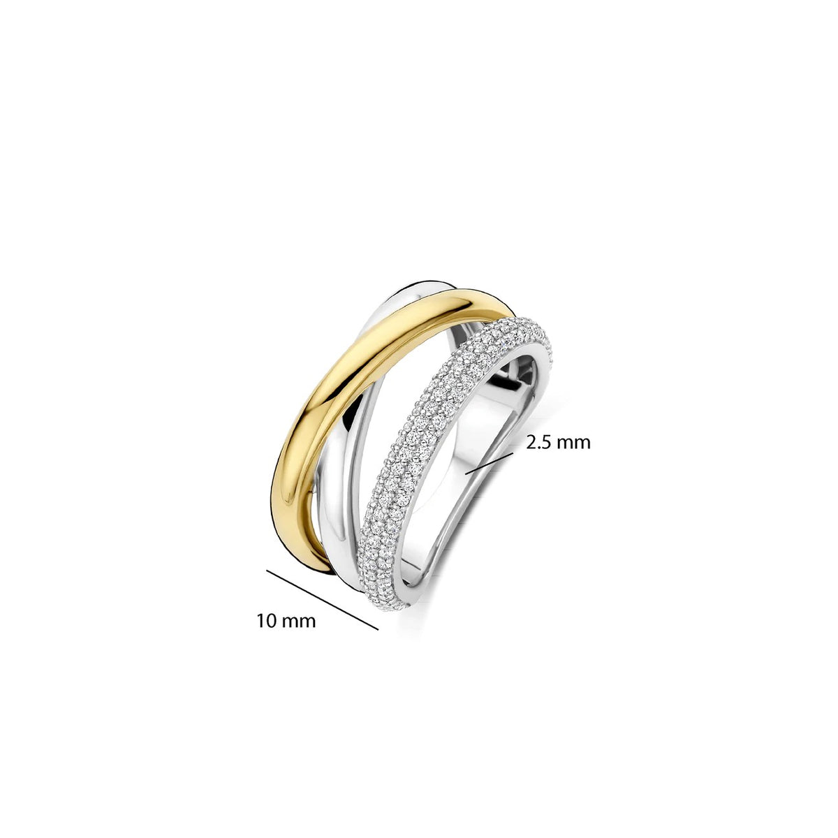 Ti-Sento Zirconia Structure Ring - M model 12422ZY