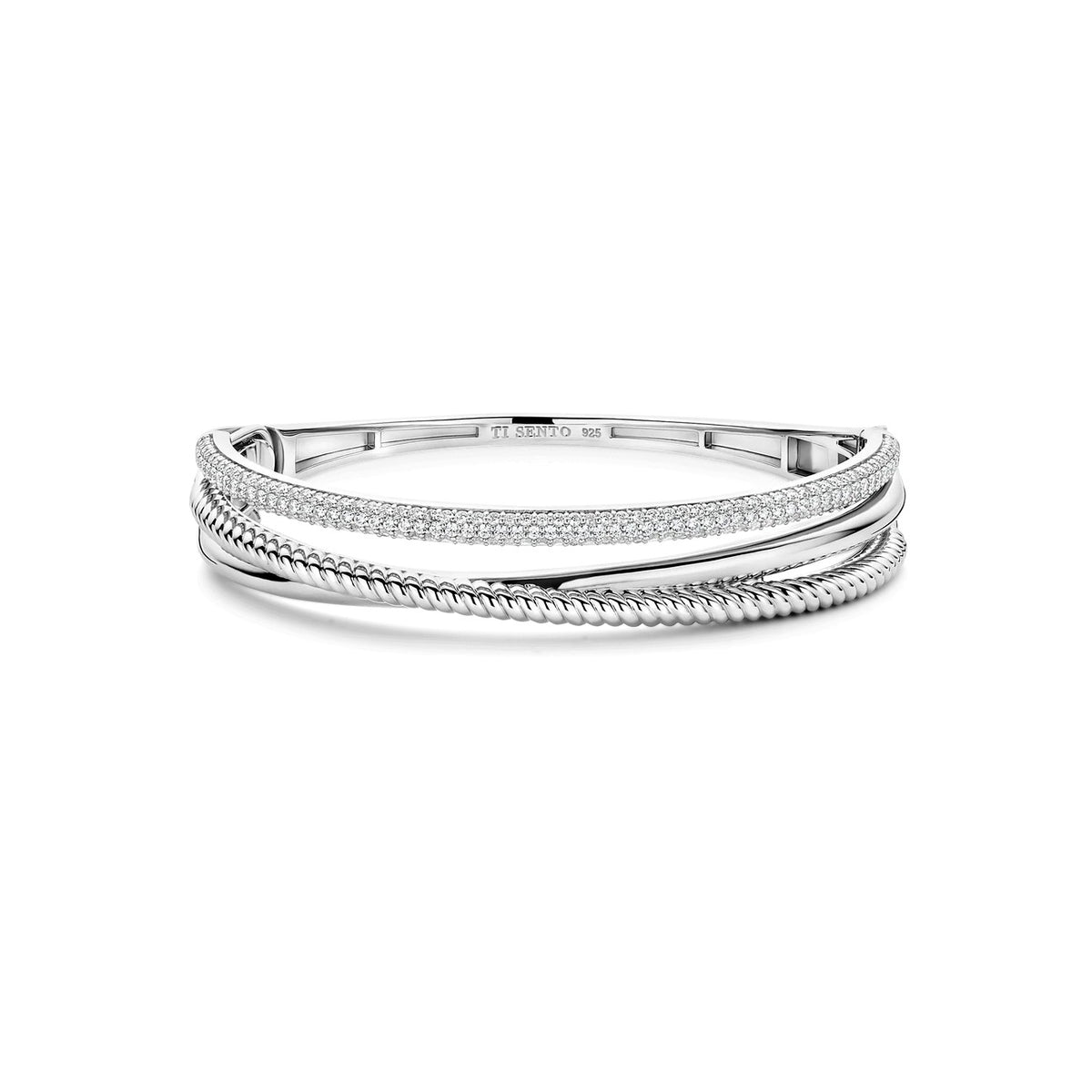 Ti-Sento Zirconia Structure Bangle 23094ZI