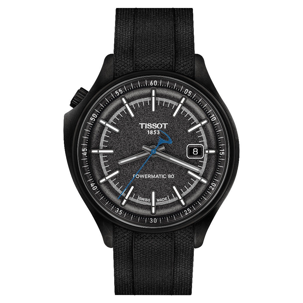 Tissot Pinarello Powermatic 80, Carbon Fibre 43mm Watch T1624089706100