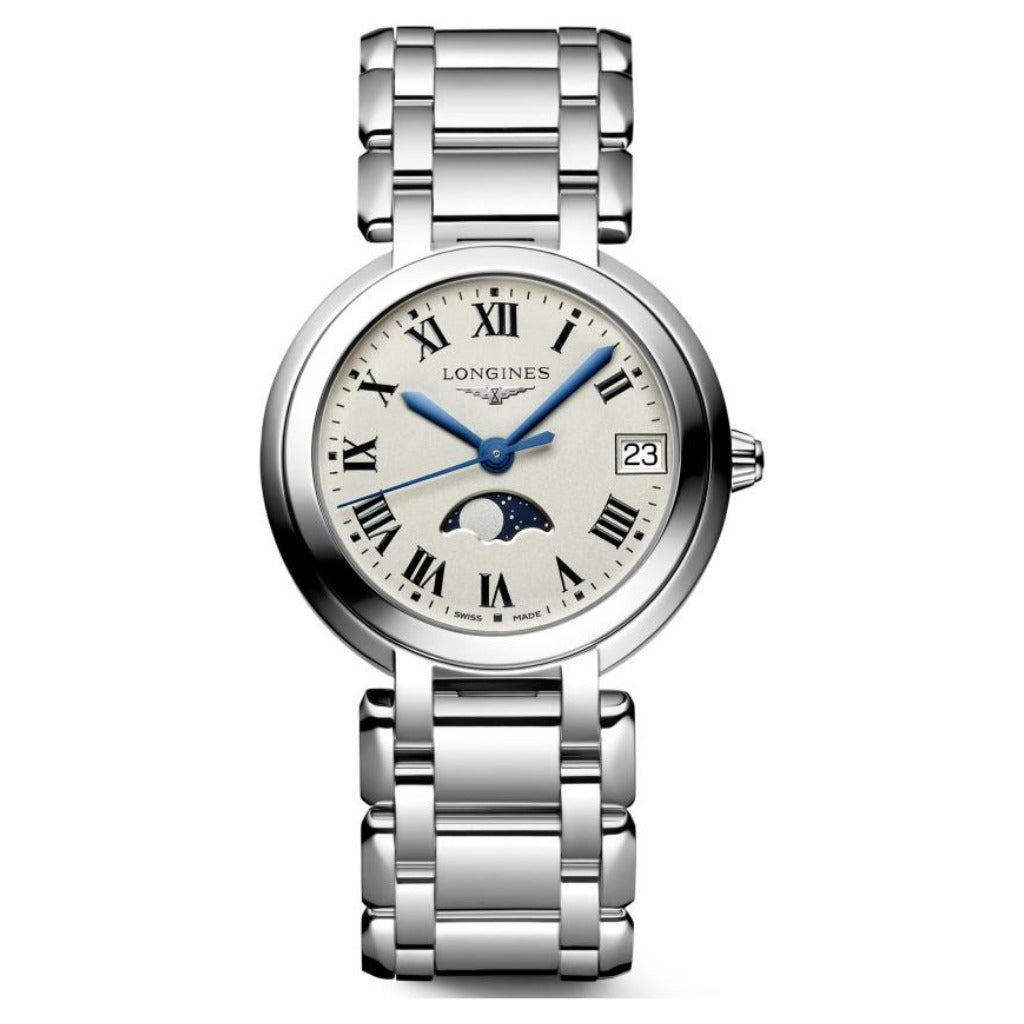 Longines Primaluna Moonphase Steel 34mm Ivory Dial Watch L81164716