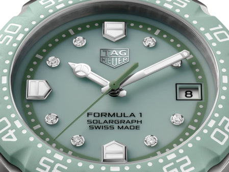 Tag Heuer Formula 1 Solargraph Green, 38mm Limited Edition Diamond Watch WBY1165.FT8115