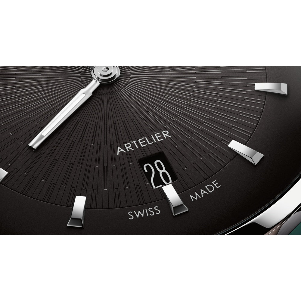 Oris Artelier Date, 38mm Black Dial Leather Strap Watch 01 733 7810 4054-07 6 20 18FC