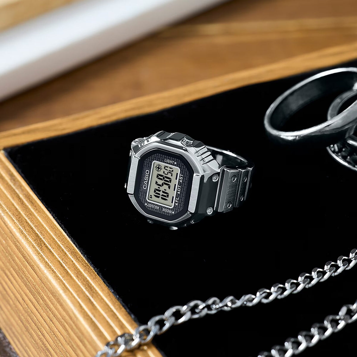 Casio 50th Anniversary Ring Watch, Stainless Steel