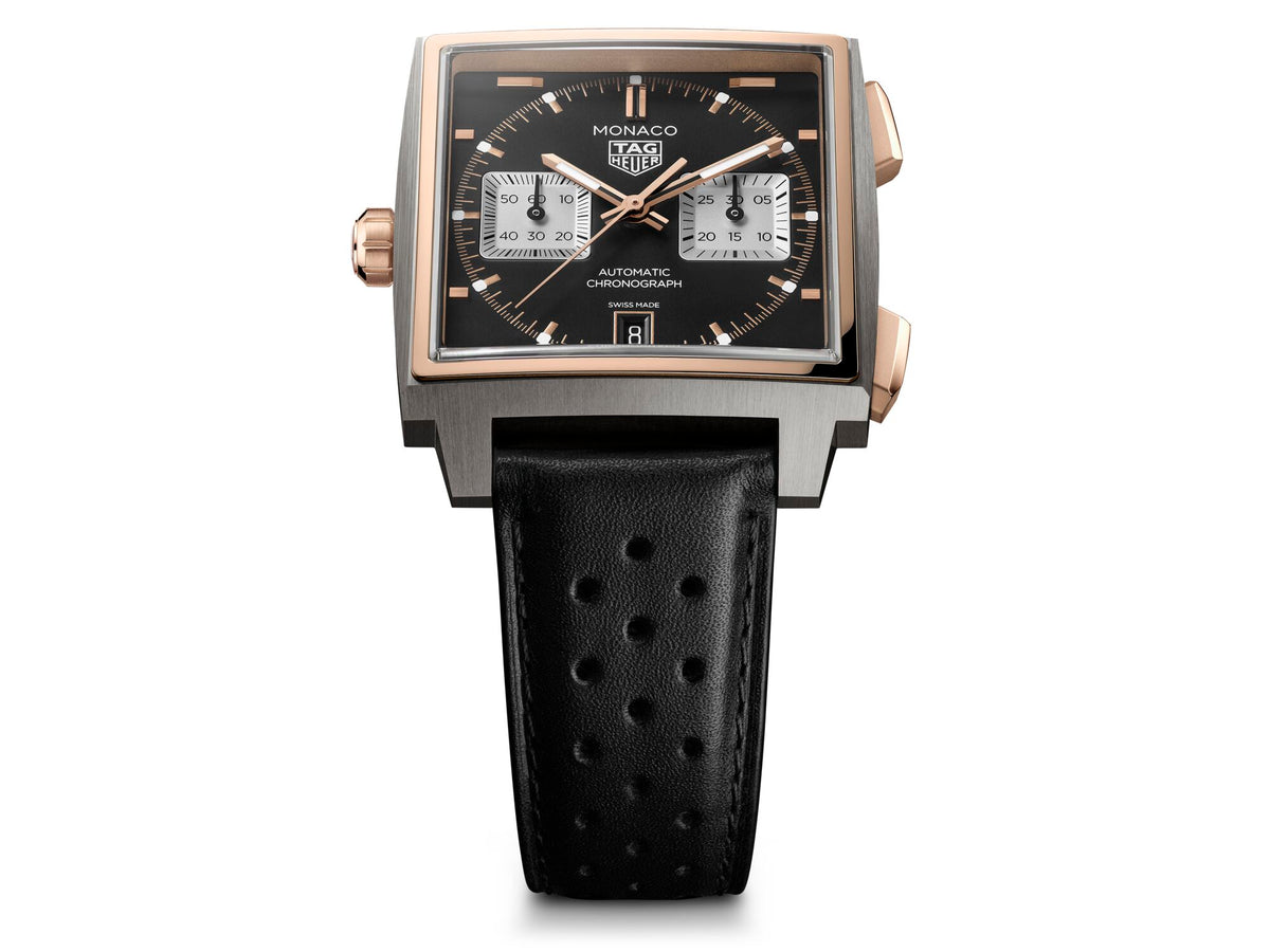 Tag Heuer Monaco Chronograph Titanium Gold 39mm Automatic Watch CDW2150.FC8360