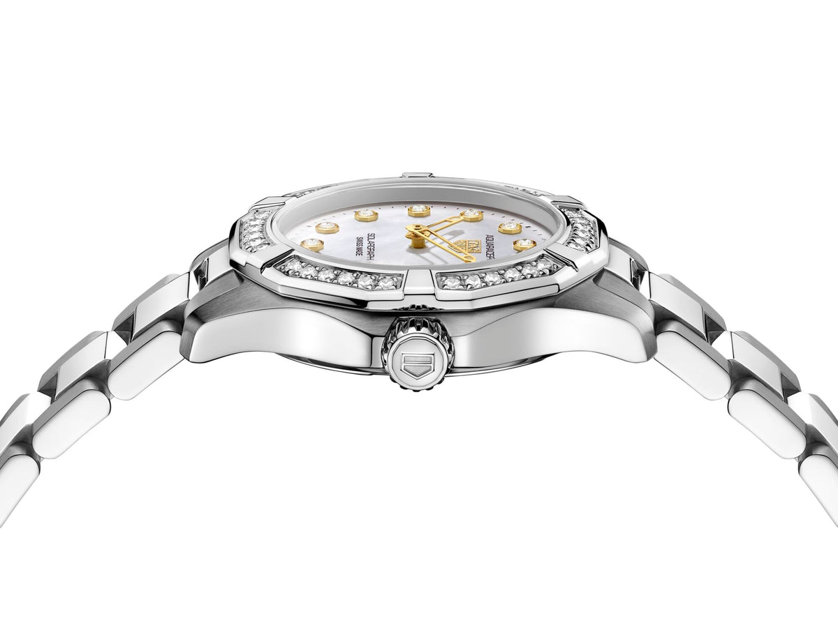 Tag Heuer Aquaracer Professional 100 Solargraph Diamond Bezel 28mm Watch WBP141J.BA0049