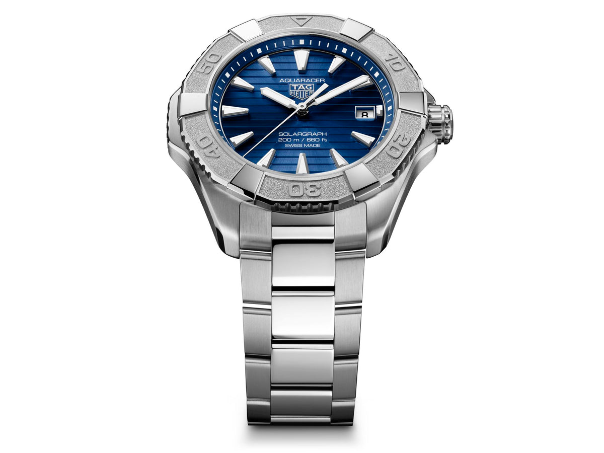 Tag Heuer Aquaracer Professional 200 Solargraph Blue 40mm Watch WBP1117.BA0047