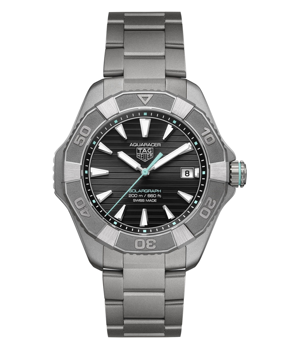 Tag Heuer Aquaracer Professional 200 Solargraph Titanium 40mm Watch WBP1184.BF0008