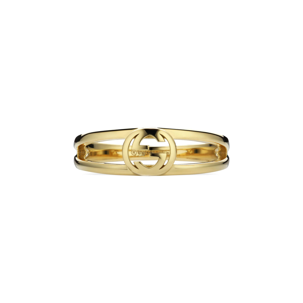 Gucci Interlocking 2 Band 18ct Yellow Gold Ring