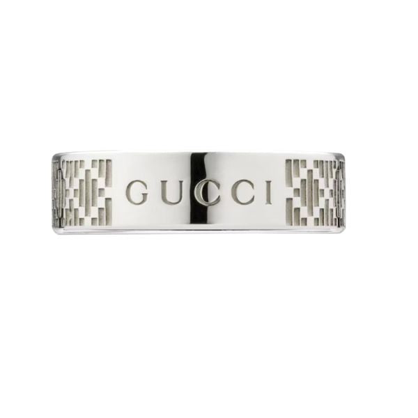 Gucci Diamante 6mm Silver Ring