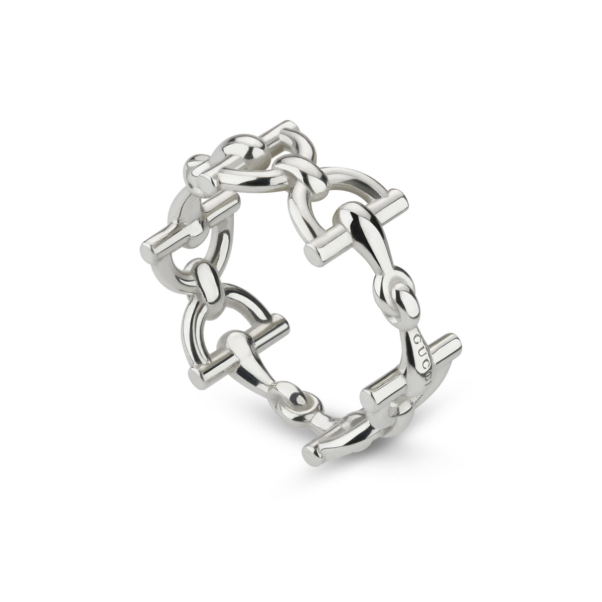 Gucci Staffa Sterling Silver Ring