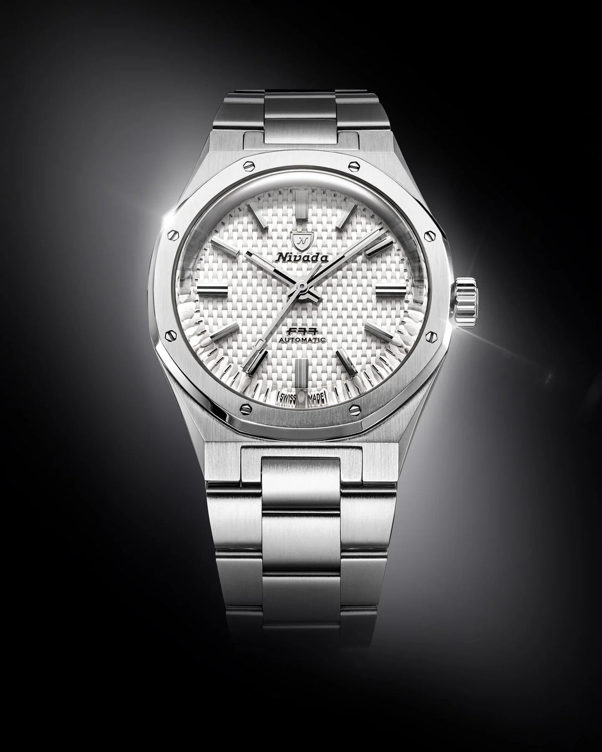 Nivada Grenchen F77 White MK2 Date 38mm 69014A77