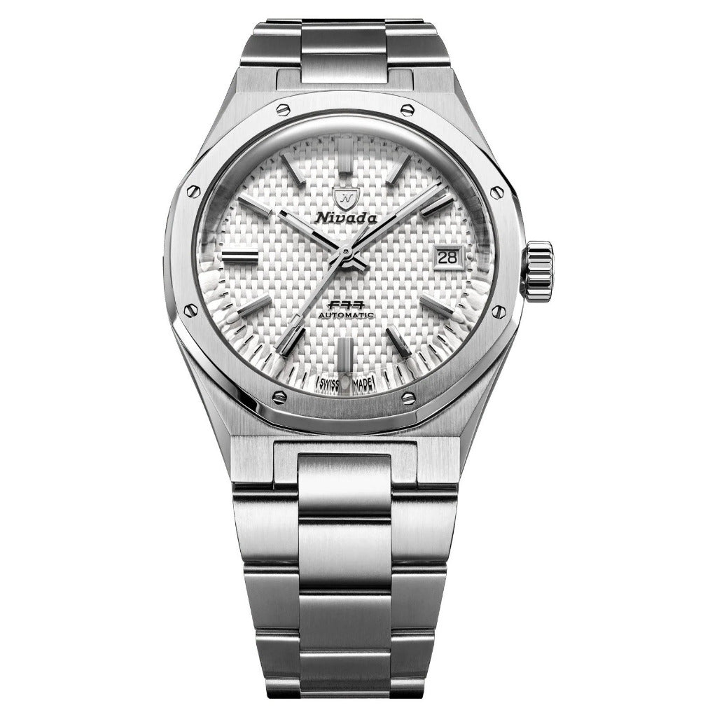 Nivada Grenchen F77 White MK2 Date 38mm 69014A77