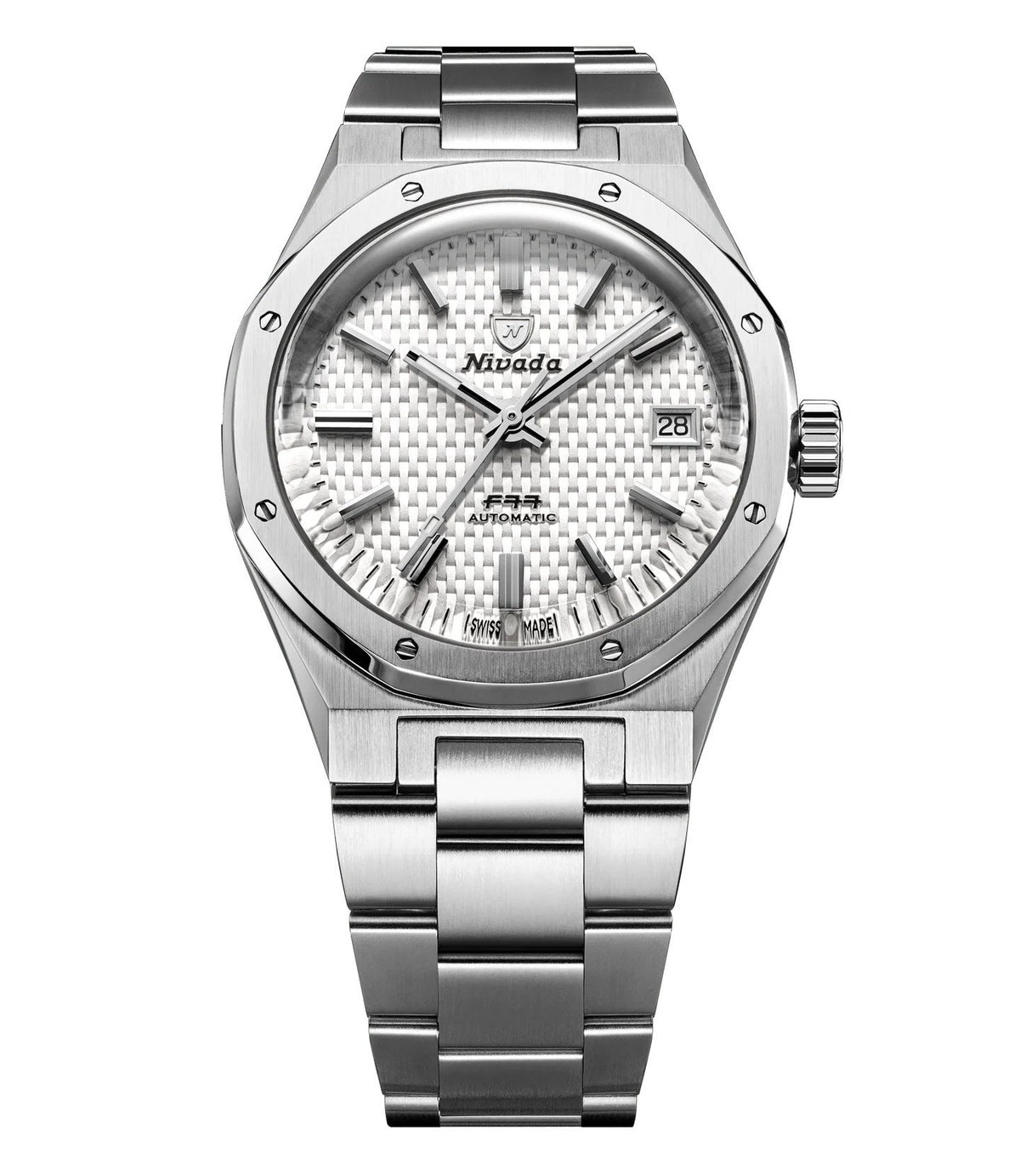 Nivada Grenchen F77 White MK2 Date 38mm 69014A77