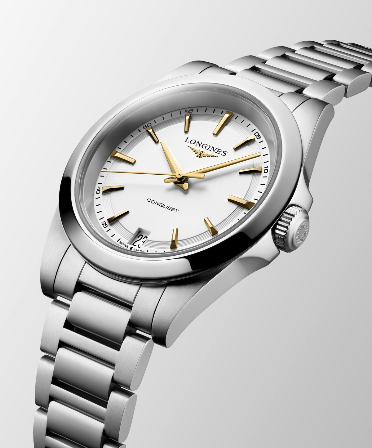 Longines Conquest White Quartz 34mm L3.460.4.12.6