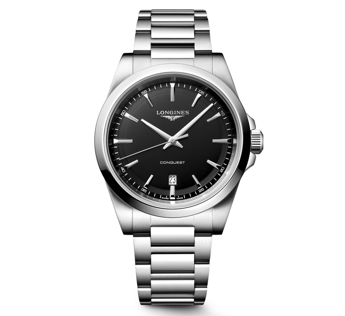 Longines Conquest Black Quartz 41mm Watch L3.860.4.52.6
