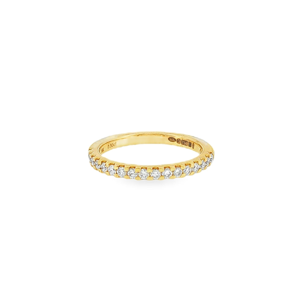 Round Brilliant Cut 0.33ct, 18ct Yellow Gold Ring