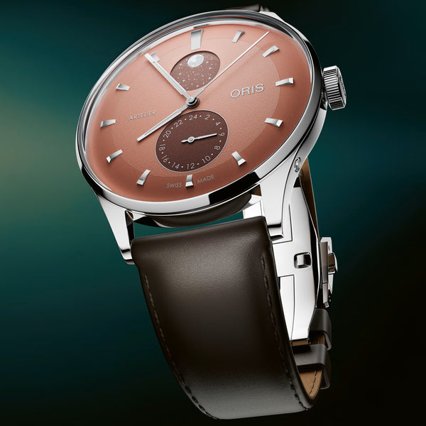 Oris Artelier Complication, Chestnut Dial, Leather Strap Watch 01 782 7811 4056-07 6 20 17FC