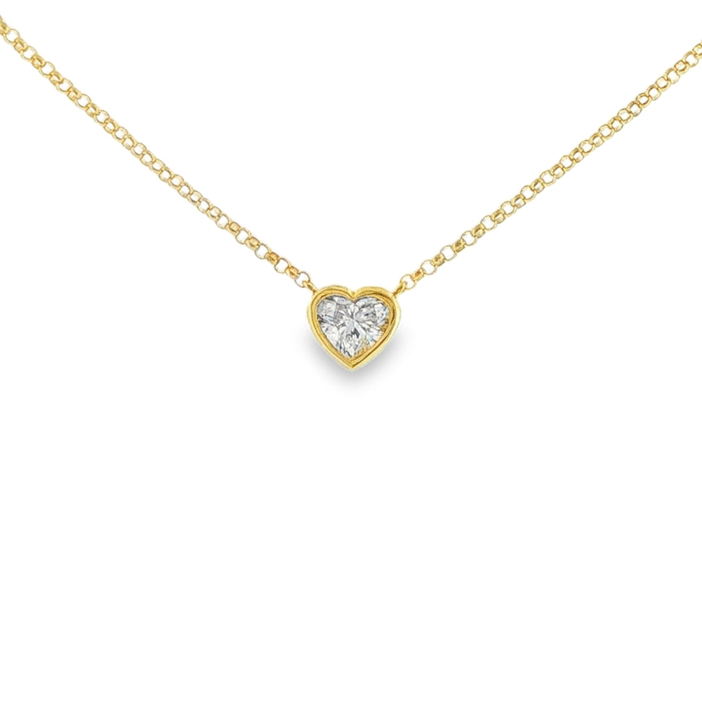 Diamond Heart Cut 0.42ct, 9ct Yellow Gold Pendant