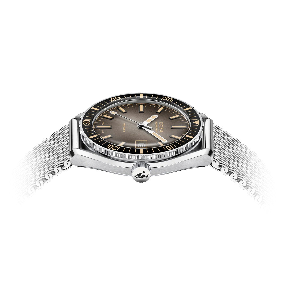 Doxa SUB 200 II Sharkhunter Vintage Black Mesh Bracelet 44mm Watch 795.10.101B