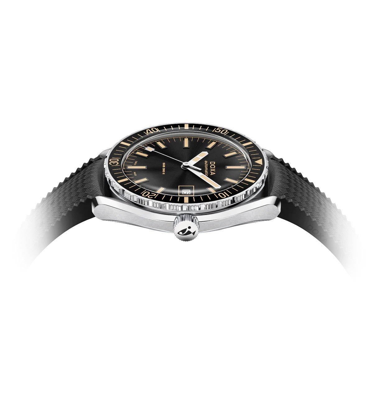 Doxa SUB 200 II Sharkhunter Black Rubber Strap 44mm Watch 795.10.101.20